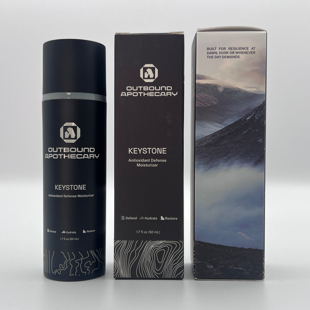 Outbound Apothecary Keystone product packaging on a white background